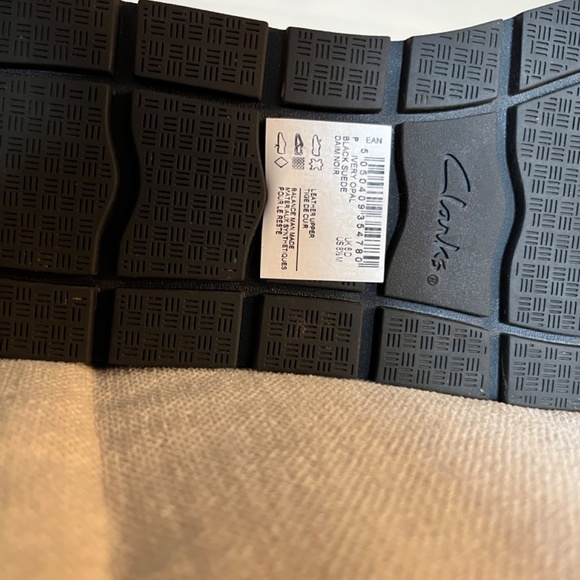 Clark Ivery Opal Black Suede Daim Suede Zipper Boots  8.5 M NEW - Picture 5 of 10